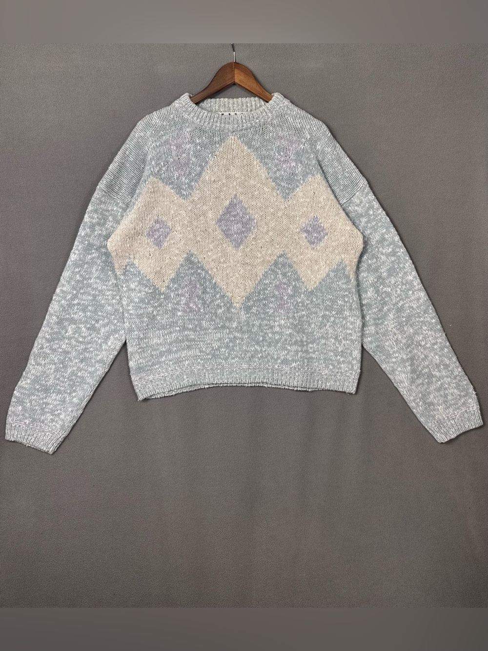 Vintage 80’s Basix Fenn Wright & Manson Geometric Chunky Ramie Cotton Sweater, L